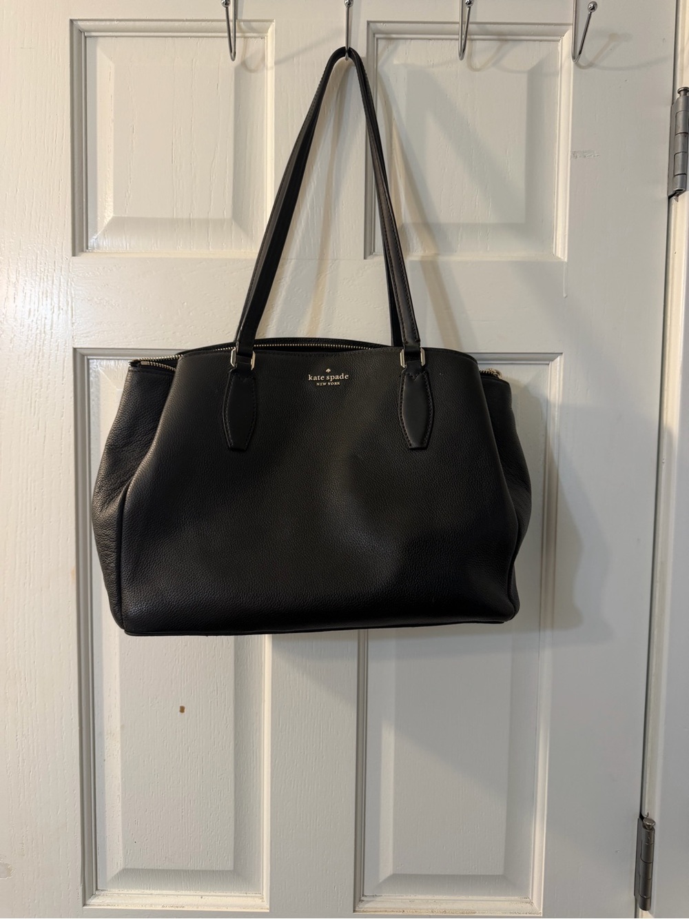 kate spade Black Pebbled Leather Tote